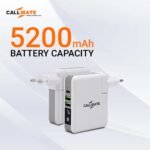 Callmate Qi Wireless Charger Power Bank 5200 mAh, 5-in-1 Wireless Charger/Wall Charger Power Bank with Led Display for All Phones (18 W, Power Delivery 3.0, Fast Charging) (White, Lithium Ion) - Image 2