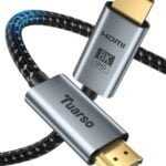 Tuarso 8K HDMI 2.1 Cable 48Gbps,1.5 Meter High-Speed Braided HDMI Cable(8K@60HZ,4K@120HZ,2K@240HZ) HDMI 2.1 Cable Compatible with Monitors,Television,Laptops & more with HDMI Ports Device-Gold