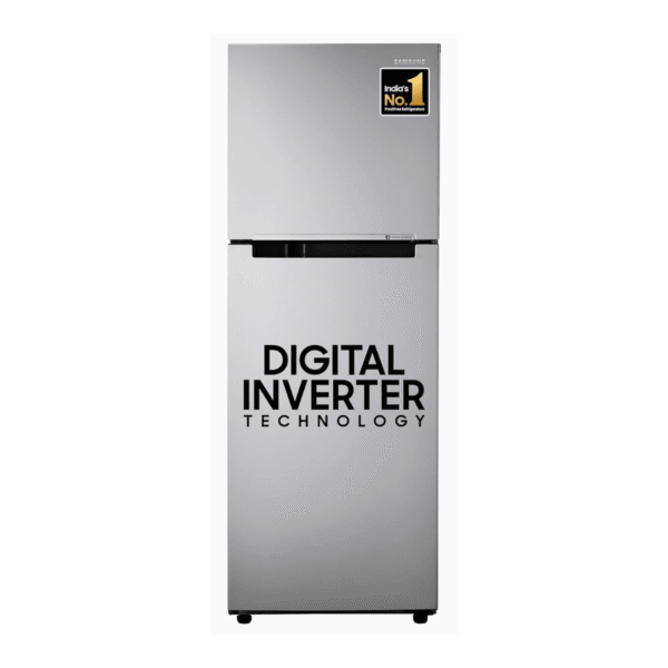 Samsung 236 L, 3 Star, Digital Inverter, Frost Free Double Door Refrigerator (RT28C3053S8/HL, Silver, Elegant Inox, 2024 Model)