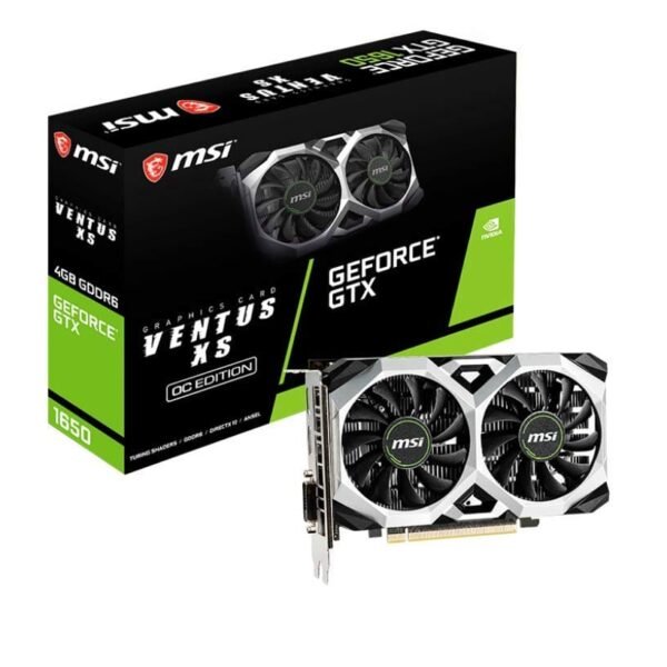 MSI Gaming gddr6 GeForce GTX 1650 pci_e_x16 128-Bit HDMI/DP/DVI 4GB GDRR6 HDCP Support DirectX 12 VR Ready OC Graphics Card (GTX 1650 D6 Ventus XS OC)